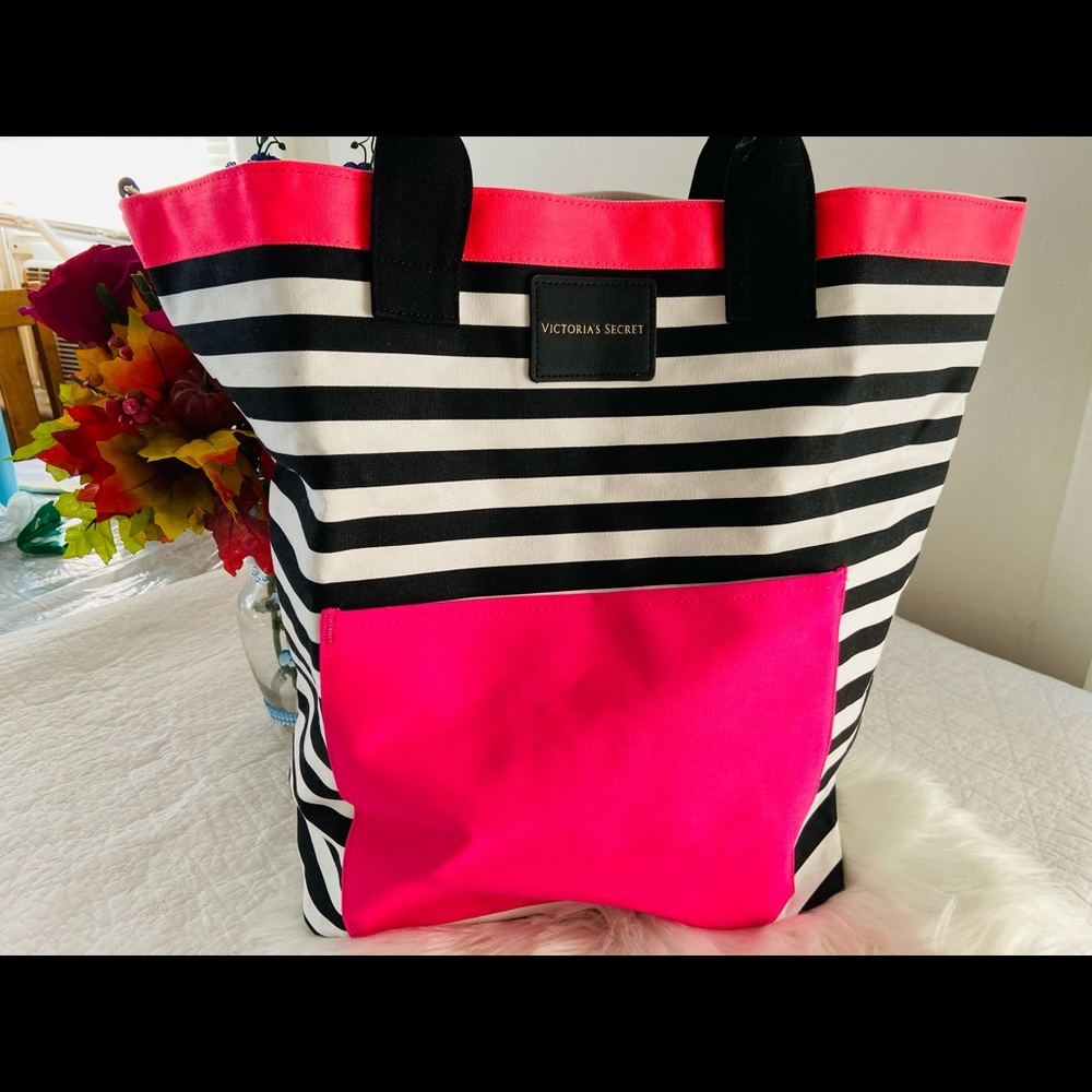 🆕Victoria’secret tote beach bag NWT Size Large